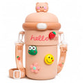 Kids Water Bottle with Straw 500ml - Pink variant