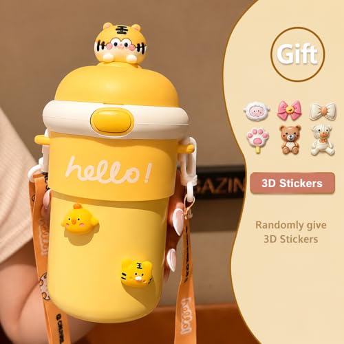 Kids Water Bottle 500ml - BPA-free cartoon design detail